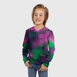Лонгслив детский Разноцветный геометрический уз, цвет: 3D-принт — фото 2