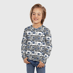 Лонгслив детский Акварельный полосатый узор, цвет: 3D-принт — фото 2