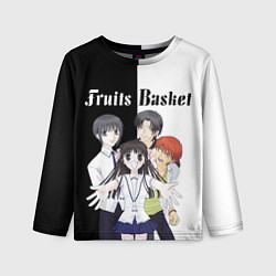 Лонгслив детский Корзинка фруктов персонажи, цвет: 3D-принт