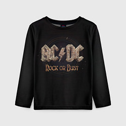 Лонгслив детский ACDC Rock or Bust, цвет: 3D-принт