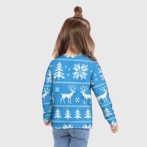 Детский лонгслив Зимняя ночь / 3D-принт – фото 6