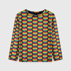 Лонгслив детский ПОП-ИТ СЕРДЦЕ, цвет: 3D-принт