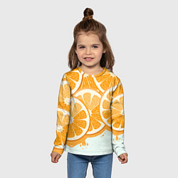 Лонгслив детский АПЕЛЬСИН ORANGE, цвет: 3D-принт — фото 2