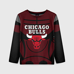 Лонгслив детский CHICAGO BULLS ЧИКАГО БУЛЛС НА ФОНЕ, цвет: 3D-принт