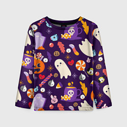 Детский лонгслив HALLOWEEN BTS BT21 PATTERN БТ21 БТС ХЕЛЛОУИН