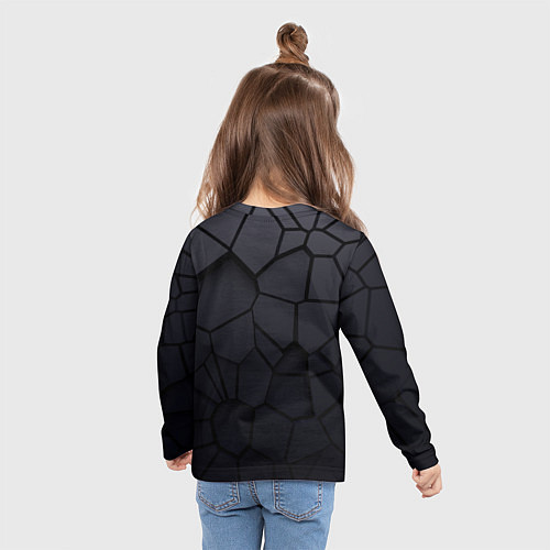 Детский лонгслив Мерседес 3D плиты / 3D-принт – фото 6