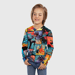 Лонгслив детский Ведьмак The Witcher комикс, цвет: 3D-принт — фото 2