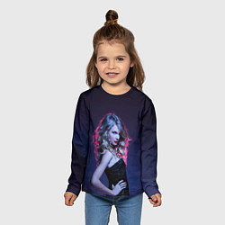 Лонгслив детский Игривая Тейлор, цвет: 3D-принт — фото 2