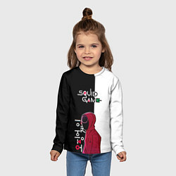 Лонгслив детский Игра в кальмара SG, цвет: 3D-принт — фото 2