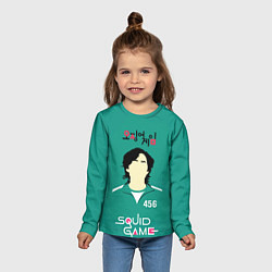 Лонгслив детский Игра в кальмара Coн Ки ХyH, цвет: 3D-принт — фото 2