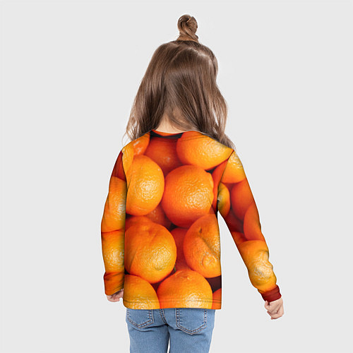Детский лонгслив Мандаринчик чик / 3D-принт – фото 6