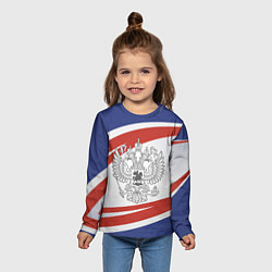 Лонгслив детский Герб России, цвет: 3D-принт — фото 2
