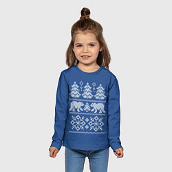 Лонгслив детский Север, цвет: 3D-принт — фото 2