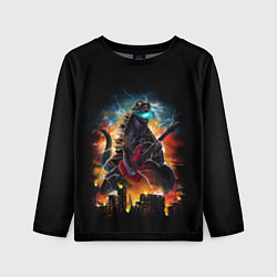 Лонгслив детский РОКЗИЛЛА, цвет: 3D-принт