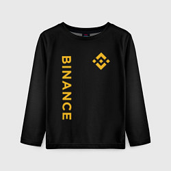 Детский лонгслив БИНАНС ЛОГО КАРБОН BINANCE LOGO