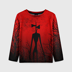 Лонгслив детский СИРЕНОГОЛОВЫЙ В ТЁМНОМ ЛЕСУ, цвет: 3D-принт