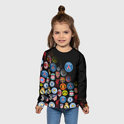Лонгслив детский PSG LOGOBOMBING, цвет: 3D-принт — фото 2