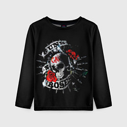 Лонгслив детский Ганз энд роузес, цвет: 3D-принт