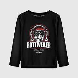 Детский лонгслив Ротвейлер Rottweiler