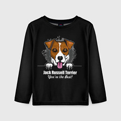 Лонгслив детский Джек-Рассел-Терьер Jack Russell Terrier, цвет: 3D-принт