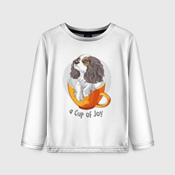 Лонгслив детский Кавалер Кинг Чарльз Спаниель, цвет: 3D-принт