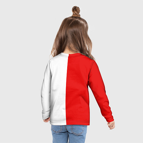 Детский лонгслив DUCATI WHITE RED STYLE LOGO / 3D-принт – фото 6