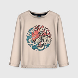 Лонгслив детский Тора Японский тигр, цвет: 3D-принт