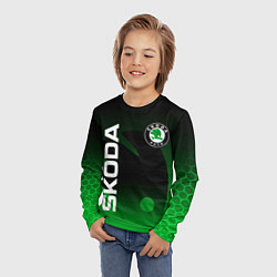 Лонгслив детский SKODA SPORT GRADIENT ШКОДА СПОРТ, цвет: 3D-принт — фото 2