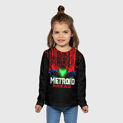 Лонгслив детский Metroid Dread Самус Аран и потеки крови, цвет: 3D-принт — фото 2