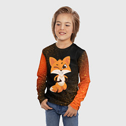 Лонгслив детский Fox - Winking - Noise, цвет: 3D-принт — фото 2