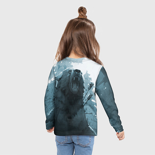 Детский лонгслив The Long Dark медведь / 3D-принт – фото 6