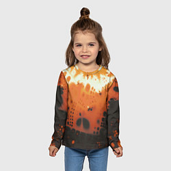Лонгслив детский Коллекция Journey Оранжевый взрыв 126-3 2, цвет: 3D-принт — фото 2