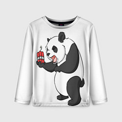 Лонгслив детский Взрывная панда, цвет: 3D-принт