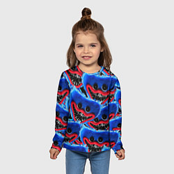 Лонгслив детский УЖАСНОЕ ЛИЦО ХАГГИ ВАГГИ, цвет: 3D-принт — фото 2