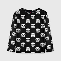 Детский лонгслив UNDERTALE SANS SKULL FACE PATTERN УЗОР