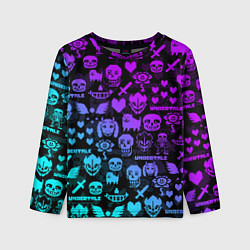 Детский лонгслив UNDERTALE NEON PATTERN УЗОР