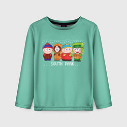 Лонгслив детский South Park - Южный парк Кенни, Кайл, Эрик и Стэн, цвет: 3D-принт
