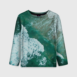 Лонгслив детский Морская пена, цвет: 3D-принт