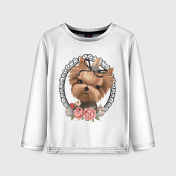 Лонгслив детский Йорк в рамке, цвет: 3D-принт