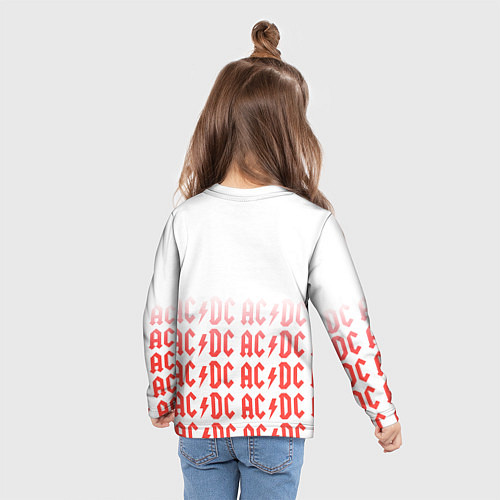 Детский лонгслив Acdc Паттерн / 3D-принт – фото 6
