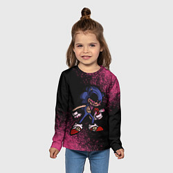 Лонгслив детский SONIC EXE Краска, цвет: 3D-принт — фото 2