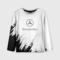 Лонгслив детский Mercedes-Benz - White texture, цвет: 3D-принт