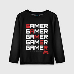 Лонгслив детский GAMER - GAMER - GAMER, цвет: 3D-принт