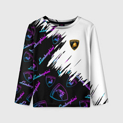 Детский лонгслив Lamborghini pattern gradient