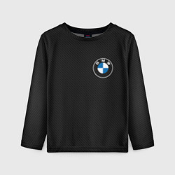Лонгслив детский BMW LOGO CARBON ЧЕРНЫЙ КАРБОН, цвет: 3D-принт