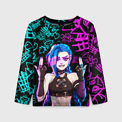 Лонгслив детский JINX ДЖИНКС NEON PATTERN, цвет: 3D-принт