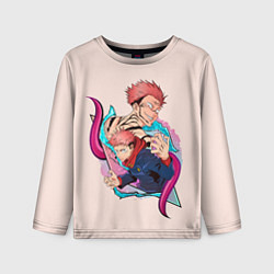 Детский лонгслив Итадори и Рёмен арт