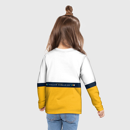 Детский лонгслив Yellow Submarine Мультфильм 3D / 3D-принт – фото 6