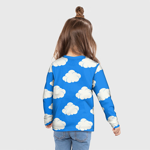 Детский лонгслив Облака на небе / 3D-принт – фото 6