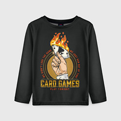 Лонгслив детский CARD GAMES, цвет: 3D-принт